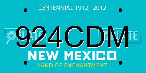 924CDM New Mexico License Plate