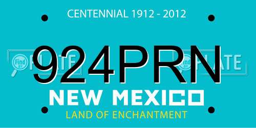 924PRN New Mexico License Plate