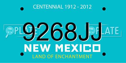 9268JJ New Mexico License Plate