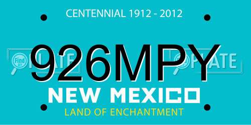 926MPY New Mexico License Plate