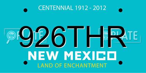 926THR New Mexico License Plate