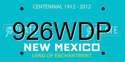 926WDP New Mexico License Plate