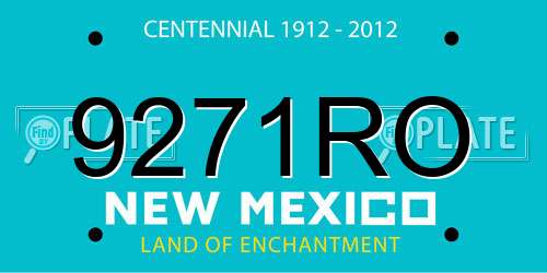 9271RO New Mexico License Plate