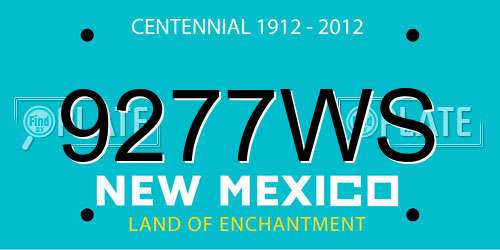 9277WS New Mexico License Plate