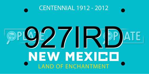927IRD New Mexico License Plate