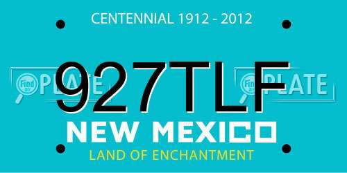 927TLF New Mexico License Plate