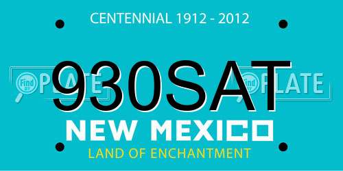 930SAT New Mexico License Plate