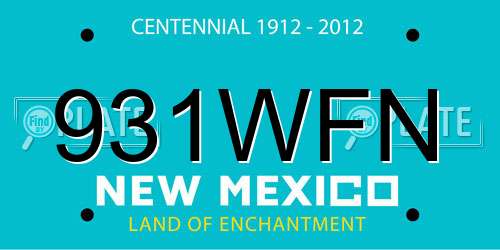 931WFN New Mexico License Plate