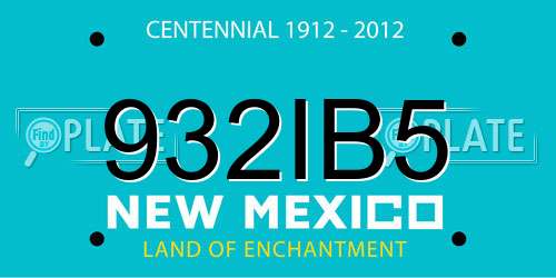 932IB5 New Mexico License Plate