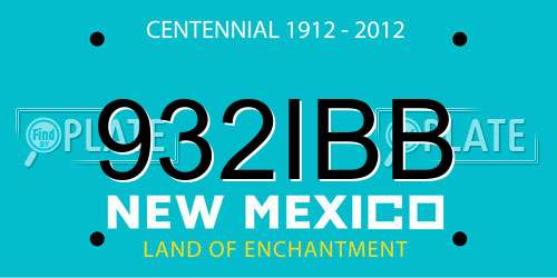 932IBB New Mexico License Plate