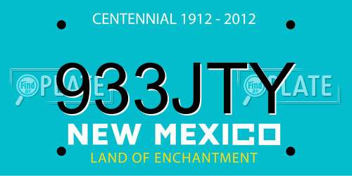 933JTY New Mexico License Plate