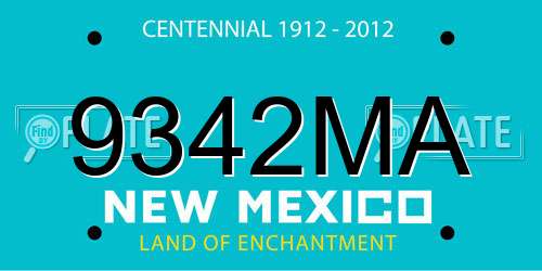 9342MA New Mexico License Plate