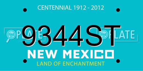 9344ST New Mexico License Plate