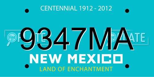 9347MA New Mexico License Plate