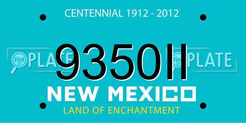9350II New Mexico License Plate