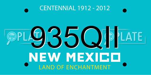 935QII New Mexico License Plate