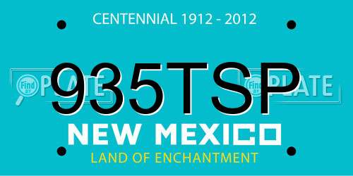 935TSP New Mexico License Plate