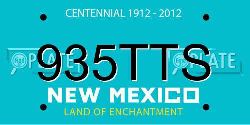 935TTS New Mexico License Plate