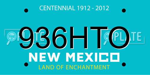 936HTO New Mexico License Plate