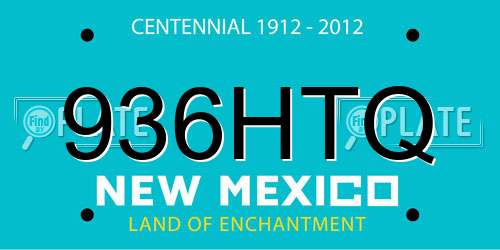 936HTQ New Mexico License Plate