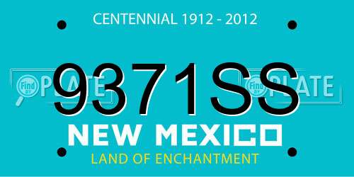 9371SS New Mexico License Plate