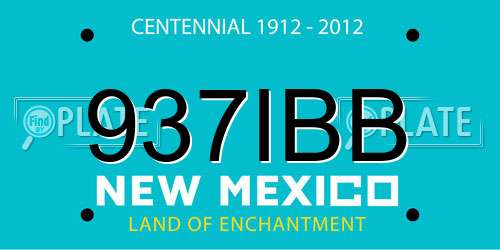 937IBB New Mexico License Plate