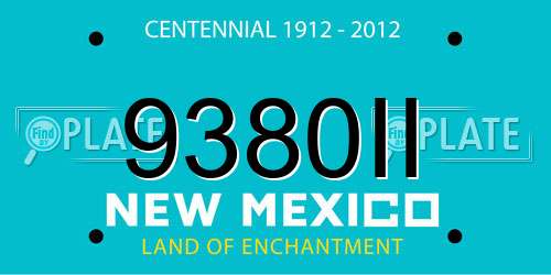 9380II New Mexico License Plate