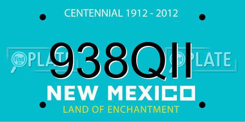 938QII New Mexico License Plate