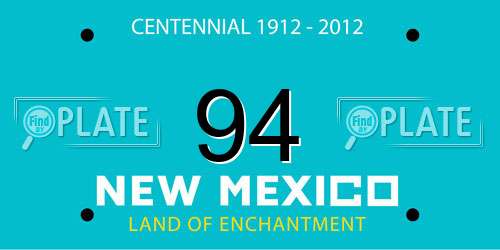 94 New Mexico License Plate