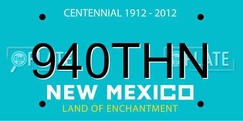 940THN New Mexico License Plate