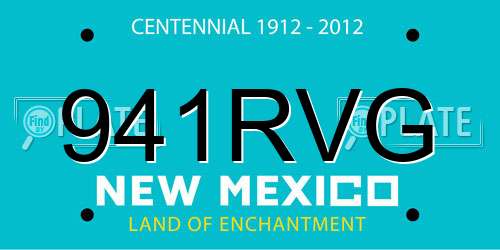 941RVG New Mexico License Plate