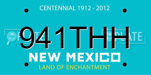941THH New Mexico License Plate