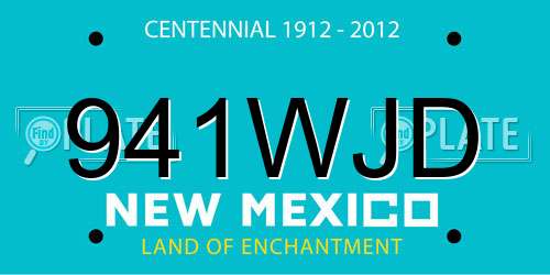 941WJD New Mexico License Plate