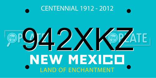 942XKZ New Mexico License Plate