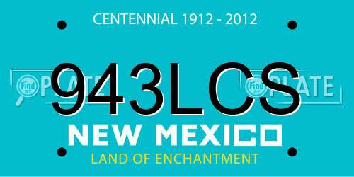 943LCS New Mexico License Plate
