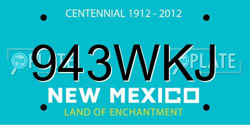 943WKJ New Mexico License Plate