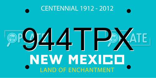 944TPX New Mexico License Plate