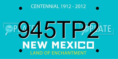 945TP2 New Mexico License Plate