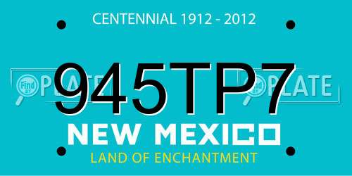 945TP7 New Mexico License Plate