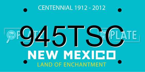 945TSC New Mexico License Plate