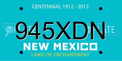 945XDN New Mexico License Plate