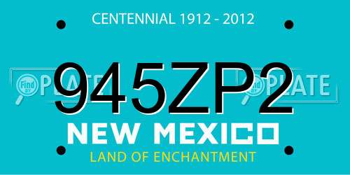 945ZP2 New Mexico License Plate