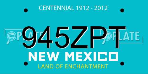 945ZPT New Mexico License Plate