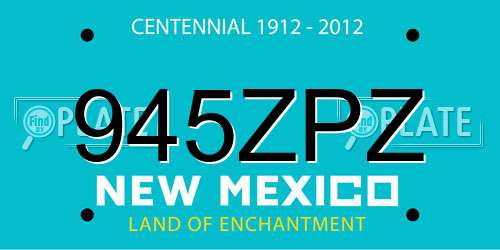 945ZPZ New Mexico License Plate
