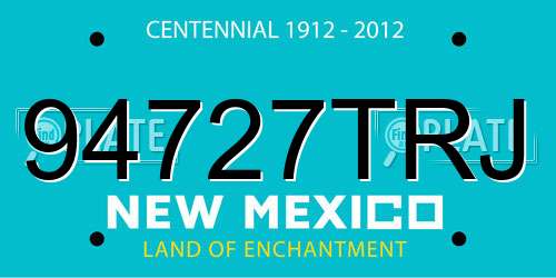 94727TRJ New Mexico License Plate