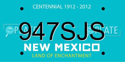 947SJS New Mexico License Plate