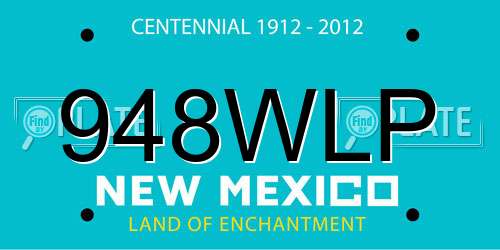 948WLP New Mexico License Plate