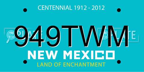 949TWM New Mexico License Plate