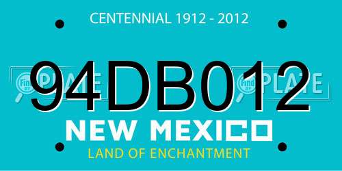 94DB012 New Mexico License Plate