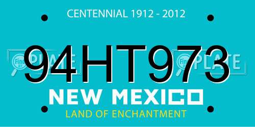 94HT973 New Mexico License Plate